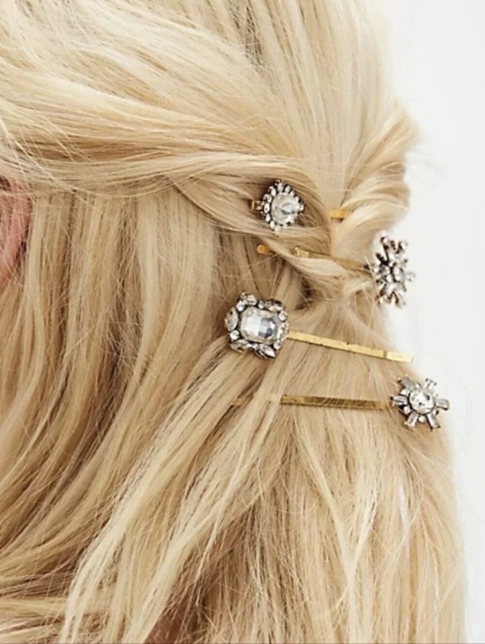 NWT! Free People, Small Talk Barrette Set, Gold Tone, MSRP $24